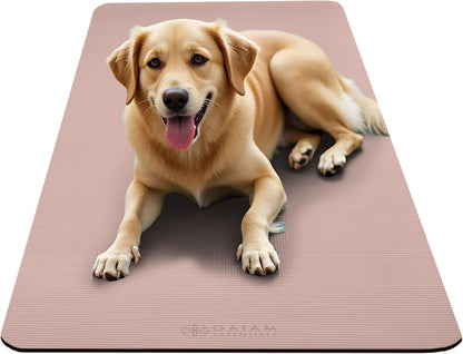 Thick Yoga Mat, Exercise & Fitness Mat with Easy-Cinch Carrying Strap | Non-Slip NBR Foam | Joint Cushioning | Yoga, Pilates, Fitness & Floor Workouts | 72"L x 24"W