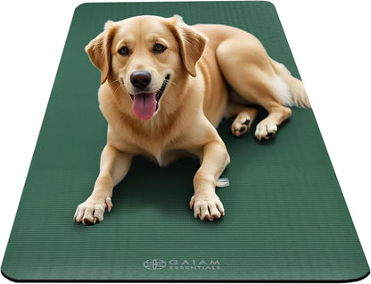Thick Yoga Mat, Exercise & Fitness Mat with Easy-Cinch Carrying Strap | Non-Slip NBR Foam | Joint Cushioning | Yoga, Pilates, Fitness & Floor Workouts | 72"L x 24"W