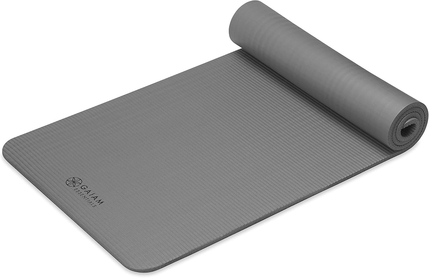 Thick Yoga Mat, Exercise & Fitness Mat with Easy-Cinch Carrying Strap | Non-Slip NBR Foam | Joint Cushioning | Yoga, Pilates, Fitness & Floor Workouts | 72"L x 24"W