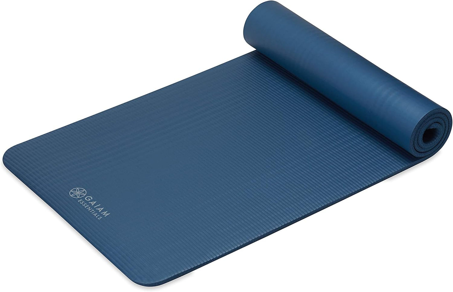 Thick Yoga Mat, Exercise & Fitness Mat with Easy-Cinch Carrying Strap | Non-Slip NBR Foam | Joint Cushioning | Yoga, Pilates, Fitness & Floor Workouts | 72"L x 24"W