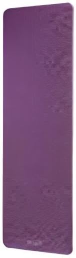 Thick Yoga Mat, Exercise & Fitness Mat with Easy-Cinch Carrying Strap | Non-Slip NBR Foam | Joint Cushioning | Yoga, Pilates, Fitness & Floor Workouts | 72"L x 24"W