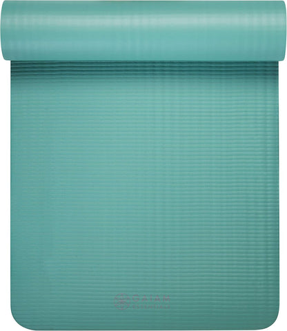 Thick Yoga Mat, Exercise & Fitness Mat with Easy-Cinch Carrying Strap | Non-Slip NBR Foam | Joint Cushioning | Yoga, Pilates, Fitness & Floor Workouts | 72"L x 24"W