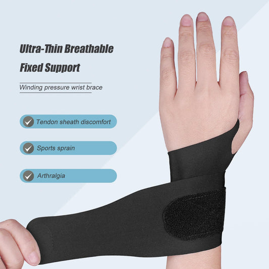 2 Pcs Ultra-Thin Wrist Brace Support for Carpal Tunnel, Pain Relief, Arthritis, Tendonitis, Elastic Wrist Wraps Right and Left Hands - Compression and Support for Fitness Enthusiasts (Skin Tone)
