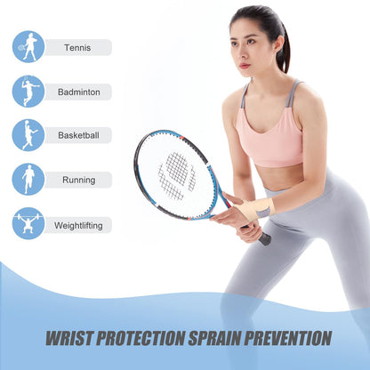 2 Pcs Ultra-Thin Wrist Brace Support for Carpal Tunnel, Pain Relief, Arthritis, Tendonitis, Elastic Wrist Wraps Right and Left Hands - Compression and Support for Fitness Enthusiasts (Skin Tone)