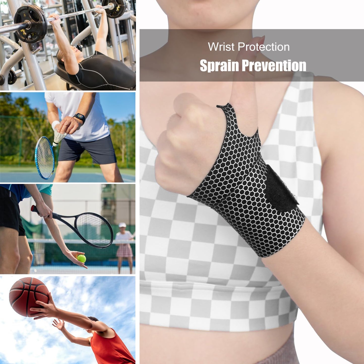 2 Pcs Ultra-Thin Wrist Brace Support for Carpal Tunnel, Pain Relief, Arthritis, Tendonitis, Elastic Wrist Wraps Right and Left Hands - Compression and Support for Fitness Enthusiasts (Skin Tone)