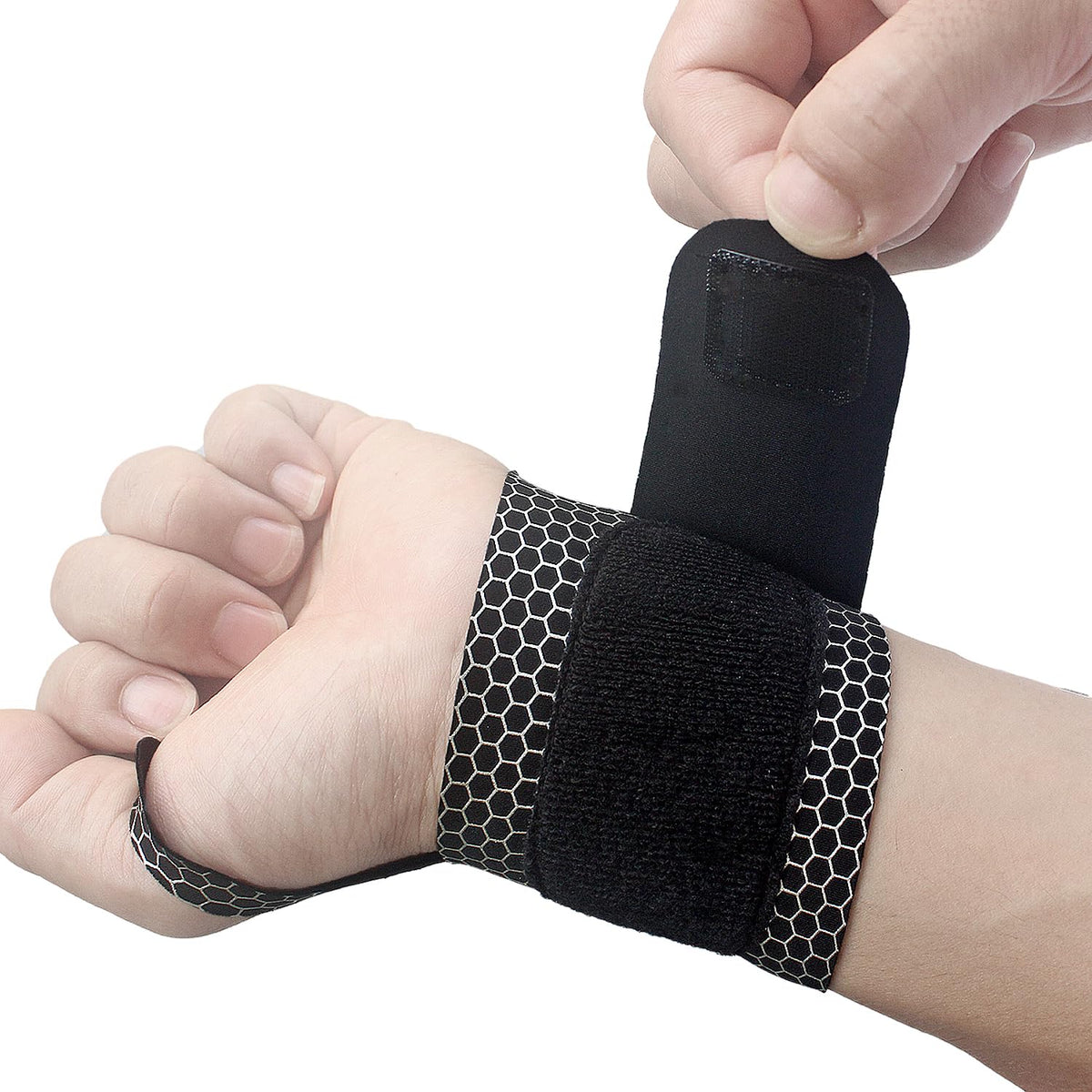 2 Pcs Ultra-Thin Wrist Brace Support for Carpal Tunnel, Pain Relief, Arthritis, Tendonitis, Elastic Wrist Wraps Right and Left Hands - Compression and Support for Fitness Enthusiasts (Skin Tone)