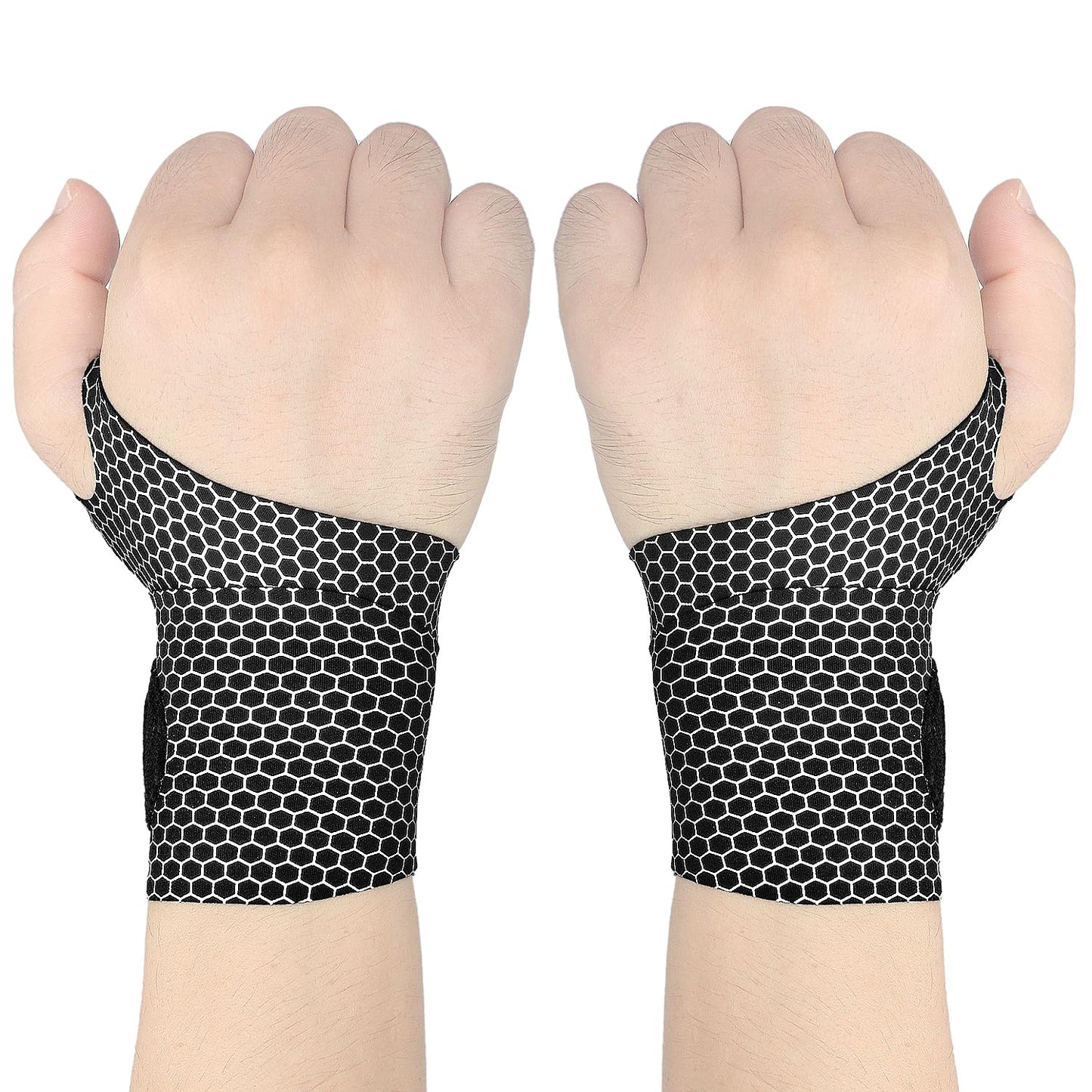 2 Pcs Ultra-Thin Wrist Brace Support for Carpal Tunnel, Pain Relief, Arthritis, Tendonitis, Elastic Wrist Wraps Right and Left Hands - Compression and Support for Fitness Enthusiasts (Skin Tone)