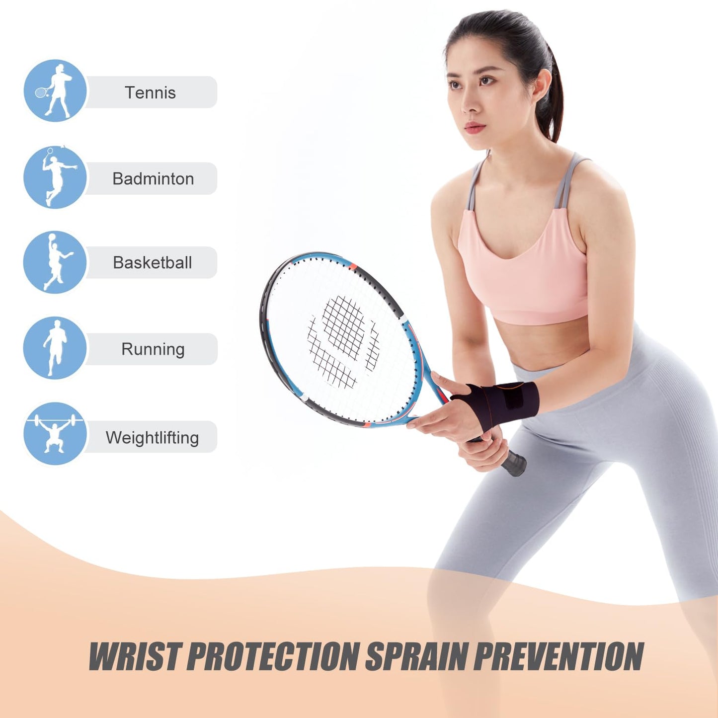 2 Pcs Ultra-Thin Wrist Brace Support for Carpal Tunnel, Pain Relief, Arthritis, Tendonitis, Elastic Wrist Wraps Right and Left Hands - Compression and Support for Fitness Enthusiasts (Skin Tone)