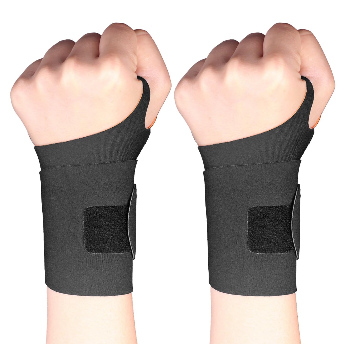 2 Pcs Ultra-Thin Wrist Brace Support for Carpal Tunnel, Pain Relief, Arthritis, Tendonitis, Elastic Wrist Wraps Right and Left Hands - Compression and Support for Fitness Enthusiasts (Skin Tone)