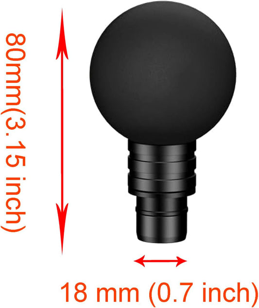 Massage Gun Heads,2 PCS Round-Head Massage Gun Attachments,0.75 Inch Diameter Massage Gun Replaceable Soft Heads,19mm Diameter Muscle Massager Attachments for Back Massager Exchanging