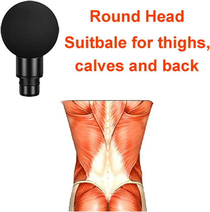 Massage Gun Heads,2 PCS Round-Head Massage Gun Attachments,0.75 Inch Diameter Massage Gun Replaceable Soft Heads,19mm Diameter Muscle Massager Attachments for Back Massager Exchanging