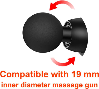 Massage Gun Heads,2 PCS Round-Head Massage Gun Attachments,0.75 Inch Diameter Massage Gun Replaceable Soft Heads,19mm Diameter Muscle Massager Attachments for Back Massager Exchanging