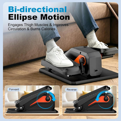 Under Desk Elliptical Machine, Electric Elliptical as Seen on TV for Seniors Adults with 15 Adjustable Speed, Quiet & Portable Electric Seated Pedal Exerciser for Home Office