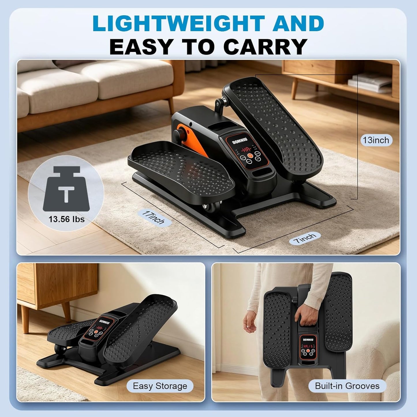 Under Desk Elliptical Machine, Electric Elliptical as Seen on TV for Seniors Adults with 15 Adjustable Speed, Quiet & Portable Electric Seated Pedal Exerciser for Home Office