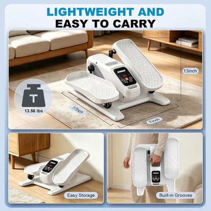 Under Desk Elliptical Machine, Electric Elliptical as Seen on TV for Seniors Adults with 15 Adjustable Speed, Quiet & Portable Electric Seated Pedal Exerciser for Home Office