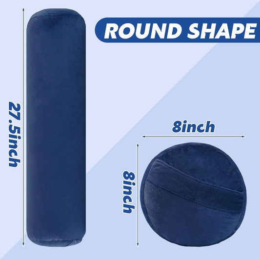 Round Yoga Pillow, Cylindrical Yoga Bolster Pillow with Washable Cover, Meditation Cushion Body Cushion for Practice, Restorative, Meditation