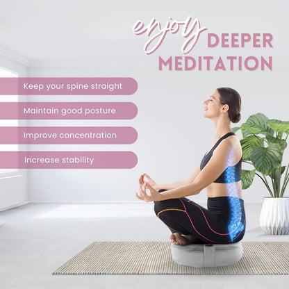 Meditation Cushion, Floor Pillow Foam Zafu Buckwheat, Mandala Pattern Yoga Meditation Bolster Pillows, Floor Cushions