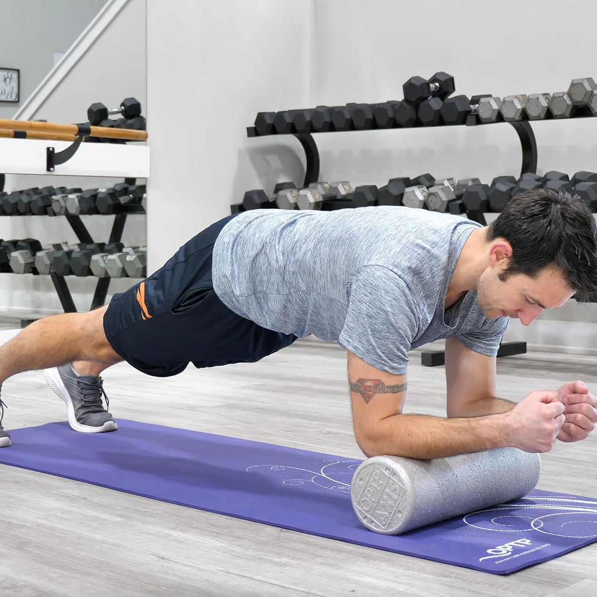 Silver AXIS Foam Roller - Moderate Density, Eco-Friendly, Durable Foam Roller for Physical Therapy and Exercise, Deep Tissue Muscle Relief, and Workout Recovery (36-Inch Round)