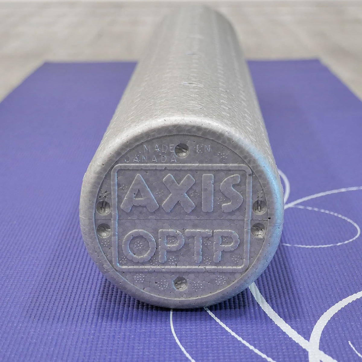 Silver AXIS Foam Roller - Moderate Density, Eco-Friendly, Durable Foam Roller for Physical Therapy and Exercise, Deep Tissue Muscle Relief, and Workout Recovery (36-Inch Round)