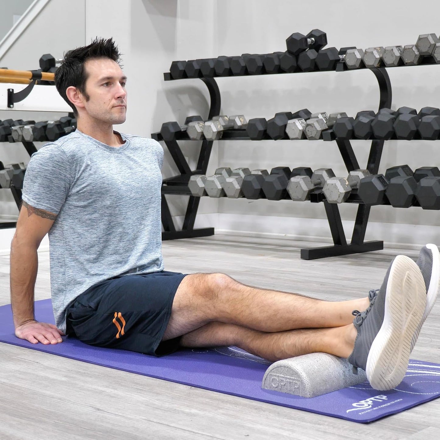 Silver AXIS Foam Roller - Moderate Density, Eco-Friendly, Durable Foam Roller for Physical Therapy and Exercise, Deep Tissue Muscle Relief, and Workout Recovery (36-Inch Round)