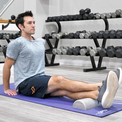 Silver AXIS Foam Roller - Moderate Density, Eco-Friendly, Durable Foam Roller for Physical Therapy and Exercise, Deep Tissue Muscle Relief, and Workout Recovery (36-Inch Round)