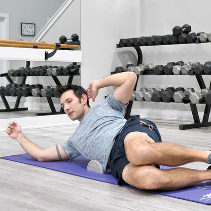 Silver AXIS Foam Roller - Moderate Density, Eco-Friendly, Durable Foam Roller for Physical Therapy and Exercise, Deep Tissue Muscle Relief, and Workout Recovery (36-Inch Round)