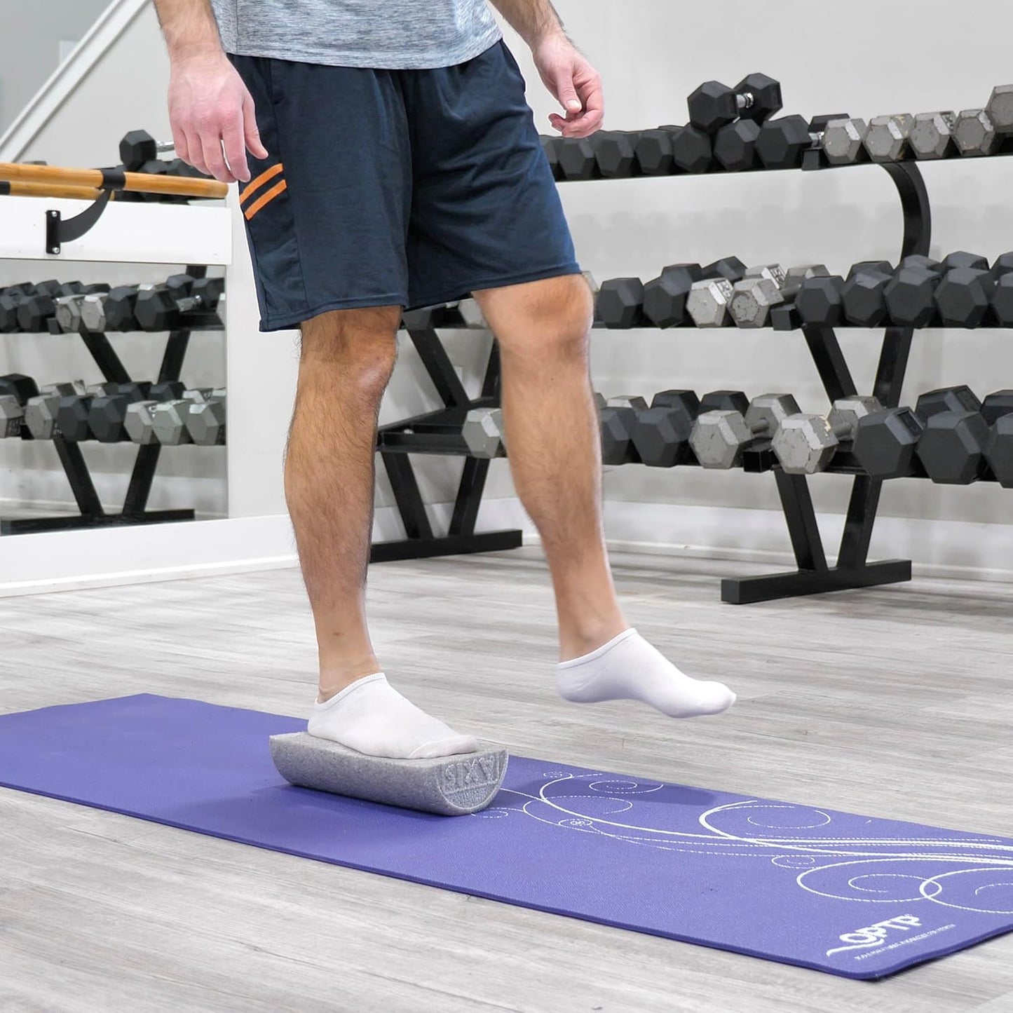 Silver AXIS Foam Roller - Moderate Density, Eco-Friendly, Durable Foam Roller for Physical Therapy and Exercise, Deep Tissue Muscle Relief, and Workout Recovery (36-Inch Round)