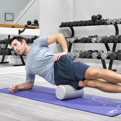 Silver AXIS Foam Roller - Moderate Density, Eco-Friendly, Durable Foam Roller for Physical Therapy and Exercise, Deep Tissue Muscle Relief, and Workout Recovery (36-Inch Round)
