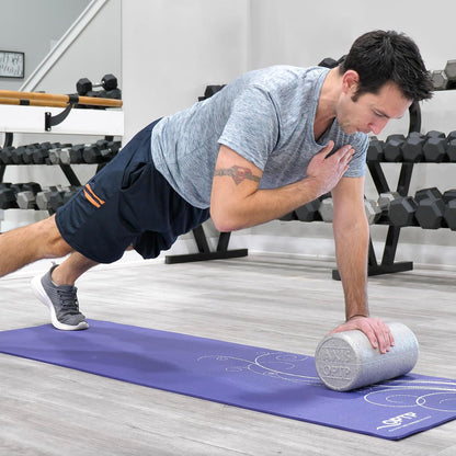 Silver AXIS Foam Roller - Moderate Density, Eco-Friendly, Durable Foam Roller for Physical Therapy and Exercise, Deep Tissue Muscle Relief, and Workout Recovery (36-Inch Round)