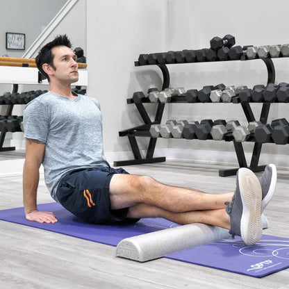 Silver AXIS Foam Roller - Moderate Density, Eco-Friendly, Durable Foam Roller for Physical Therapy and Exercise, Deep Tissue Muscle Relief, and Workout Recovery (36-Inch Round)
