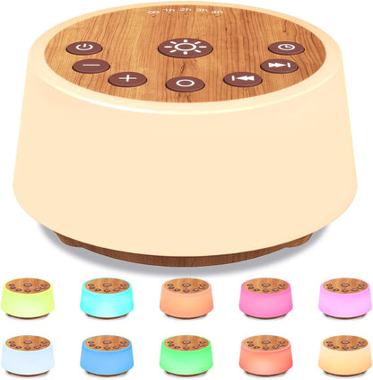 Sound Machines with 10 Colors Night Light 25 Soothing Sounds and Sleep White Noise Machine 32 Volume Levels 5 Timers Adjustable Brightness Memory Function for Adults Kids Baby