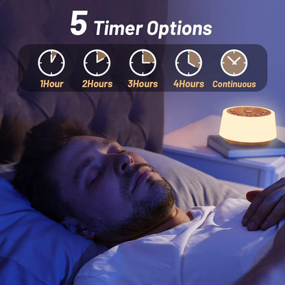 Sound Machines with 10 Colors Night Light 25 Soothing Sounds and Sleep White Noise Machine 32 Volume Levels 5 Timers Adjustable Brightness Memory Function for Adults Kids Baby