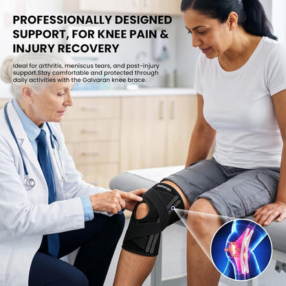 Knee Brace for Men & Women - ACL, MCL, Meniscus Tear Support & Arthritis Pain Relief - Stabilizing Knee Braces Support with Side Stabilizers & Patella Gel Pad