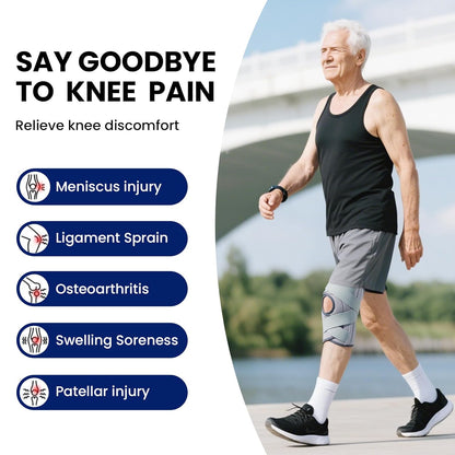 Knee Brace for Men & Women - ACL, MCL, Meniscus Tear Support & Arthritis Pain Relief - Stabilizing Knee Braces Support with Side Stabilizers & Patella Gel Pad
