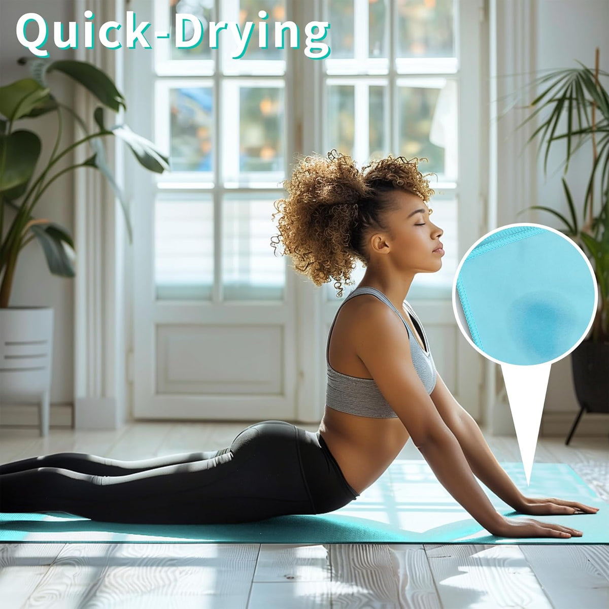Non-Slip Hot Yoga Towel Set,Super Absorbent Microfiber in, 24.5" x 72" - Anti-Slip, Injury Free Design for Pilates, Yoga Mats, Exercise, and Fitness Gear
