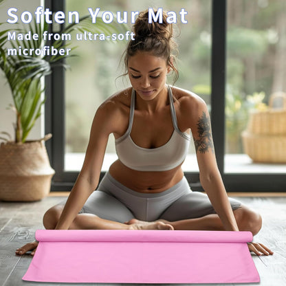 Non-Slip Hot Yoga Towel Set,Super Absorbent Microfiber in, 24.5" x 72" - Anti-Slip, Injury Free Design for Pilates, Yoga Mats, Exercise, and Fitness Gear