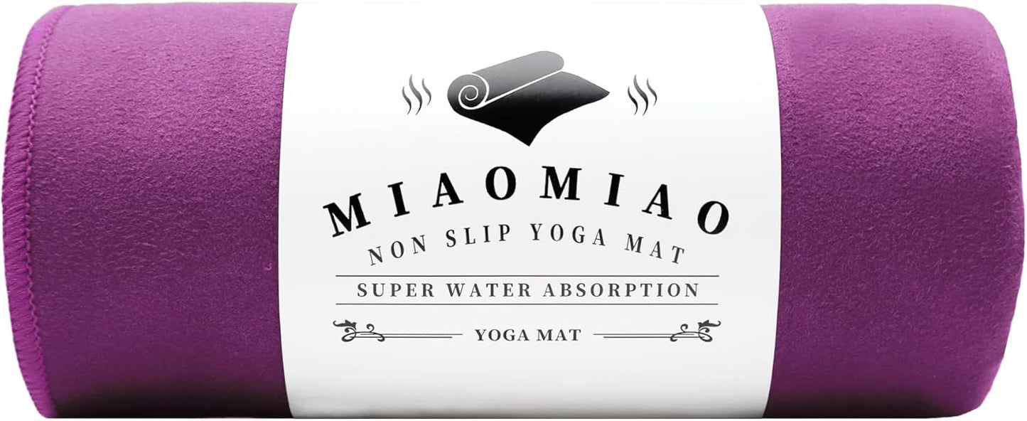 Non-Slip Hot Yoga Towel Set,Super Absorbent Microfiber in, 24.5" x 72" - Anti-Slip, Injury Free Design for Pilates, Yoga Mats, Exercise, and Fitness Gear