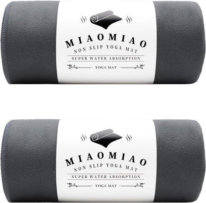 Non-Slip Hot Yoga Towel Set,Super Absorbent Microfiber in, 24.5" x 72" - Anti-Slip, Injury Free Design for Pilates, Yoga Mats, Exercise, and Fitness Gear