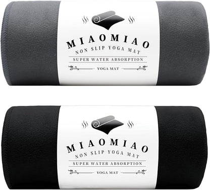 Non-Slip Hot Yoga Towel Set,Super Absorbent Microfiber in, 24.5" x 72" - Anti-Slip, Injury Free Design for Pilates, Yoga Mats, Exercise, and Fitness Gear
