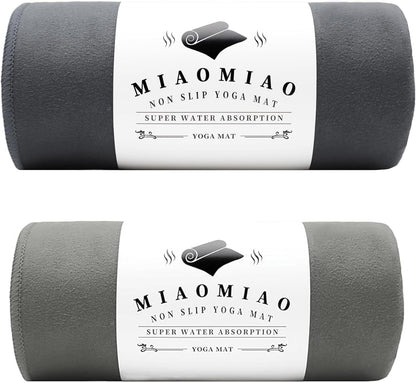 Non-Slip Hot Yoga Towel Set,Super Absorbent Microfiber in, 24.5" x 72" - Anti-Slip, Injury Free Design for Pilates, Yoga Mats, Exercise, and Fitness Gear