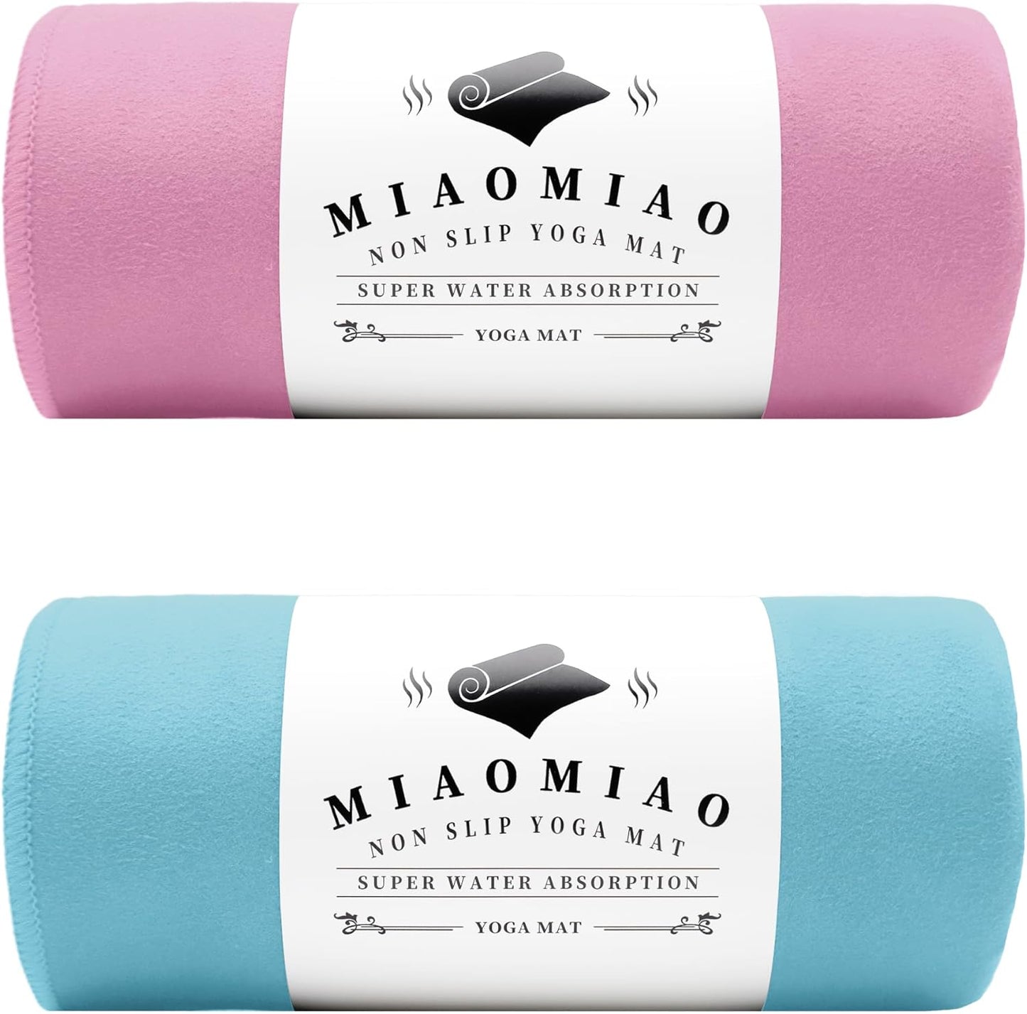 Non-Slip Hot Yoga Towel Set,Super Absorbent Microfiber in, 24.5" x 72" - Anti-Slip, Injury Free Design for Pilates, Yoga Mats, Exercise, and Fitness Gear