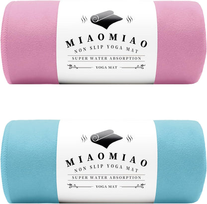 Non-Slip Hot Yoga Towel Set,Super Absorbent Microfiber in, 24.5" x 72" - Anti-Slip, Injury Free Design for Pilates, Yoga Mats, Exercise, and Fitness Gear