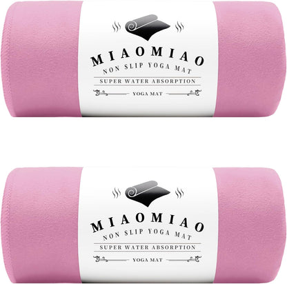 Non-Slip Hot Yoga Towel Set,Super Absorbent Microfiber in, 24.5" x 72" - Anti-Slip, Injury Free Design for Pilates, Yoga Mats, Exercise, and Fitness Gear
