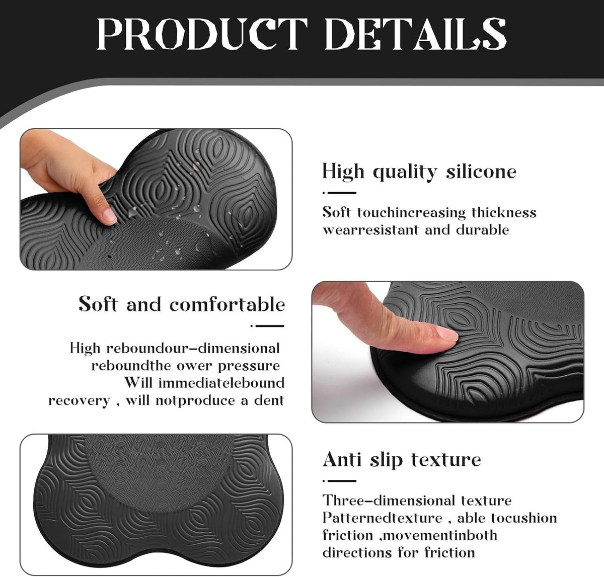 2 Packs Yoga Knee & Elbow Cushions - Extra Thick Foam for Knees, Elbows, Wrists, Hands & Head - Pilates & Kneeling Pads - Support Foam Pads for Women & Men