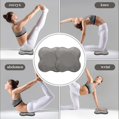 2 Packs Yoga Knee & Elbow Cushions - Extra Thick Foam for Knees, Elbows, Wrists, Hands & Head - Pilates & Kneeling Pads - Support Foam Pads for Women & Men