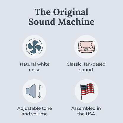 Dohm Classic (White) The Original White Noise Sound Machine, Soothing Natural Sounds from a Real Fan, Sleep Therapy for Adults & Baby, Noise Cancelling for Office Privacy & Meditation