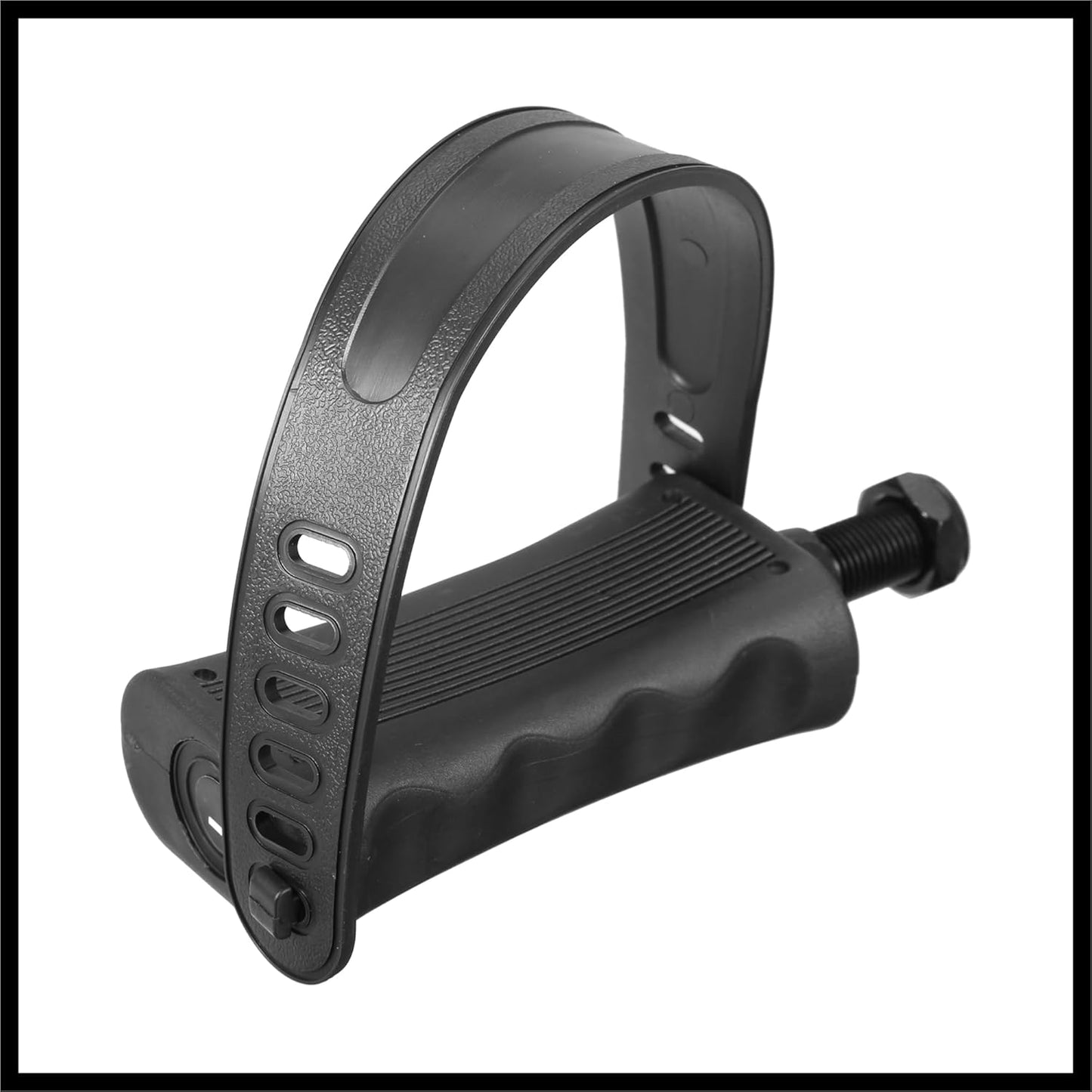 1 Pair Exercise Bike Pedals with Straps 1/2 Inch Spindle Cycling Parts 12.7mm Spindle Black Durable Material