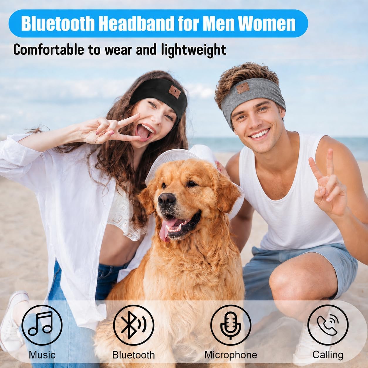 2-Pack Sleeping Headphones Bluetooth Headband, Bluetooth 5.4 Headband Headphones with Ultra-Thin Speakers, Headphones Headband for Side Sleepers, Running, Insomniac, Travel, Meditation（Black&Grey