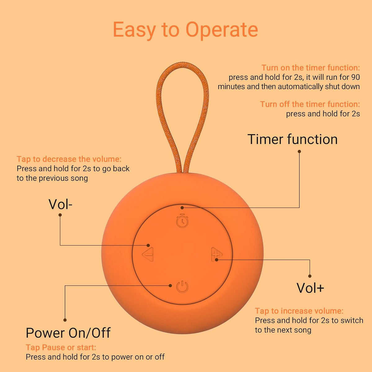 Portable Baby Sound Machine & Essentials for Babies & Kids-Putty