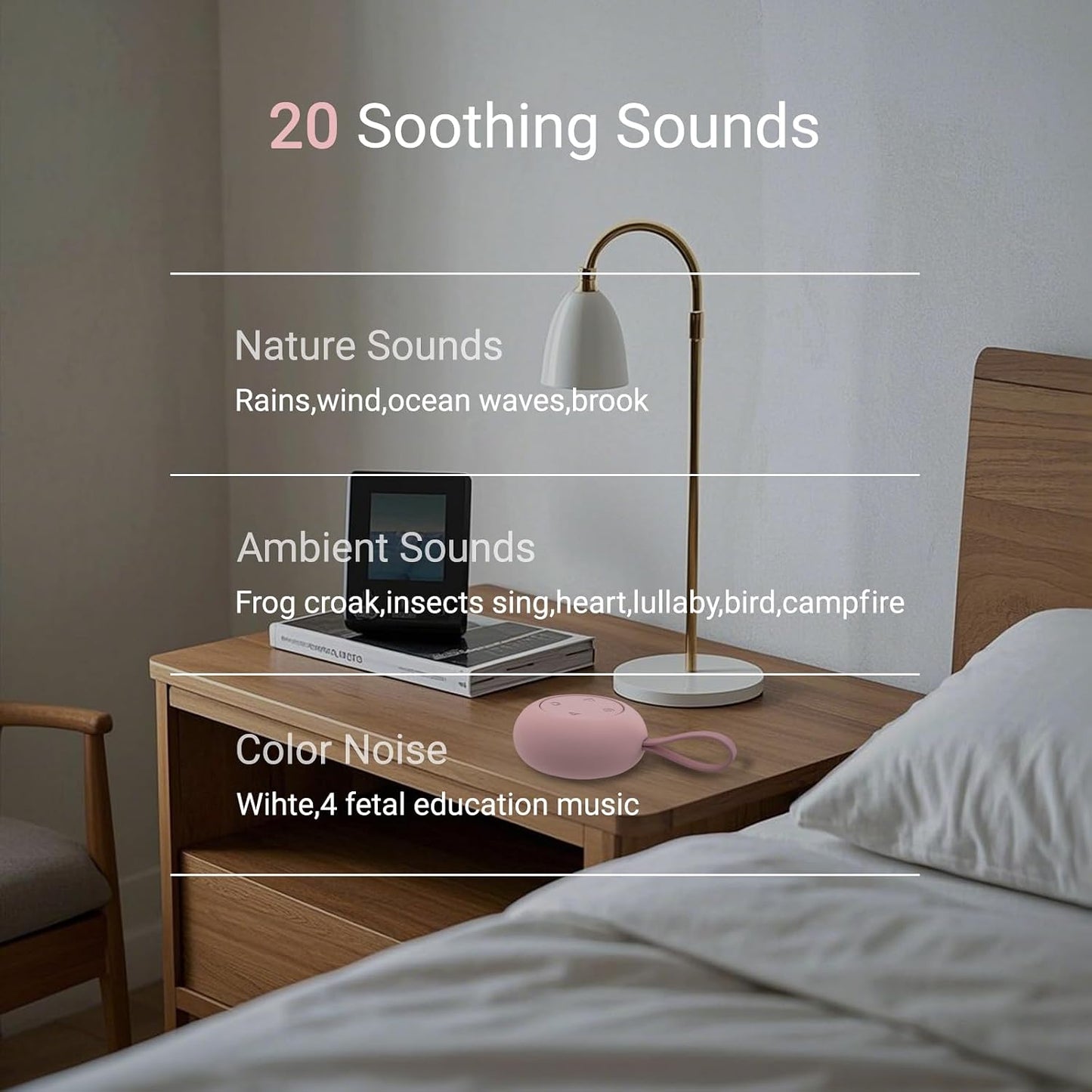 Portable Baby Sound Machine & Essentials for Babies & Kids-Putty